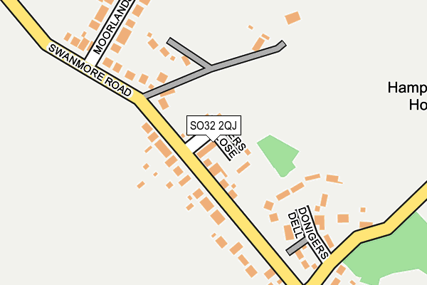SO32 2QJ map - OS OpenMap – Local (Ordnance Survey)