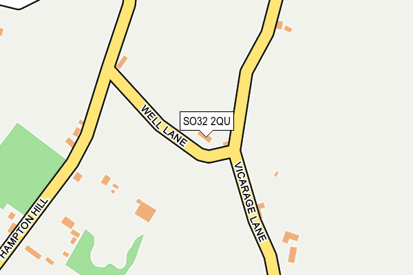 SO32 2QU map - OS OpenMap – Local (Ordnance Survey)