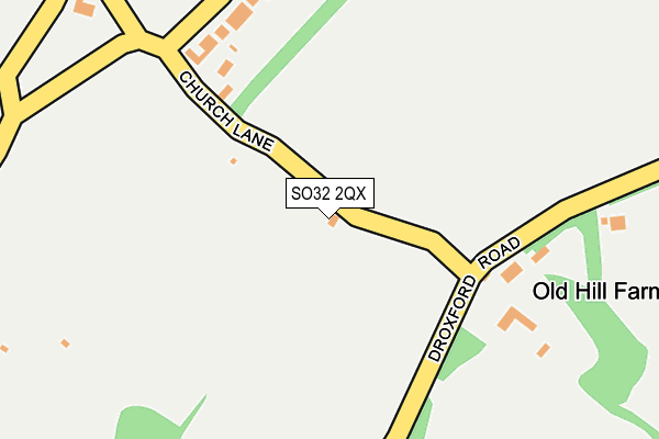 SO32 2QX map - OS OpenMap – Local (Ordnance Survey)