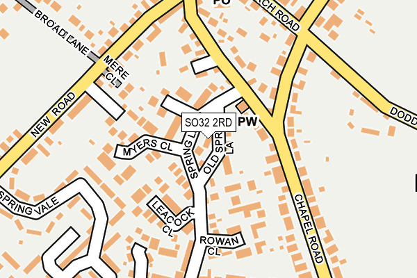 SO32 2RD map - OS OpenMap – Local (Ordnance Survey)