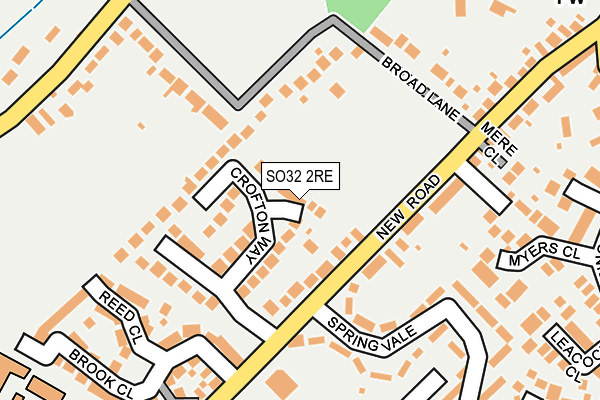 SO32 2RE map - OS OpenMap – Local (Ordnance Survey)