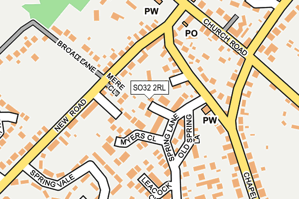 SO32 2RL map - OS OpenMap – Local (Ordnance Survey)
