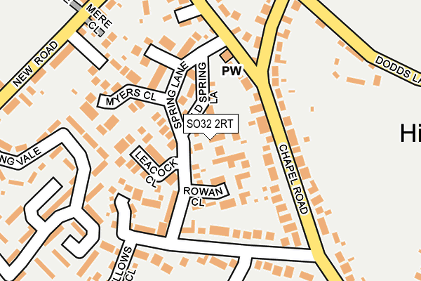 SO32 2RT map - OS OpenMap – Local (Ordnance Survey)