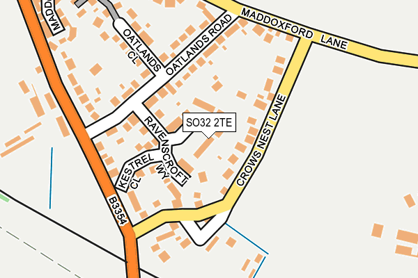 SO32 2TE map - OS OpenMap – Local (Ordnance Survey)