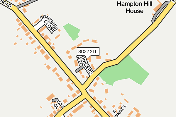 SO32 2TL map - OS OpenMap – Local (Ordnance Survey)