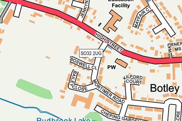 SO32 2UG map - OS OpenMap – Local (Ordnance Survey)