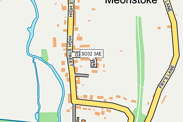 SO32 3AE map - OS OpenMap – Local (Ordnance Survey)