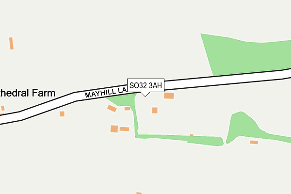 SO32 3AH map - OS OpenMap – Local (Ordnance Survey)