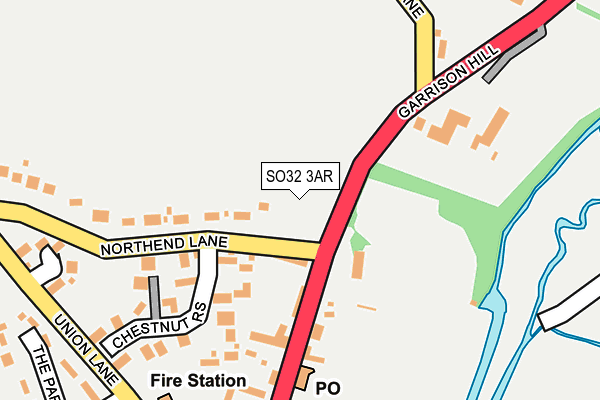 SO32 3AR map - OS OpenMap – Local (Ordnance Survey)