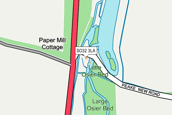 SO32 3LA map - OS OpenMap – Local (Ordnance Survey)