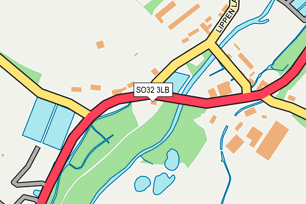 SO32 3LB map - OS OpenMap – Local (Ordnance Survey)