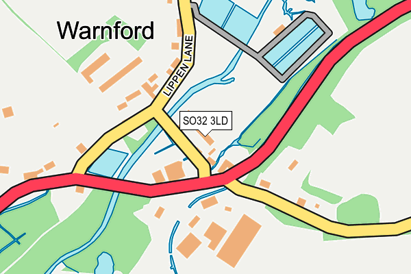 SO32 3LD map - OS OpenMap – Local (Ordnance Survey)