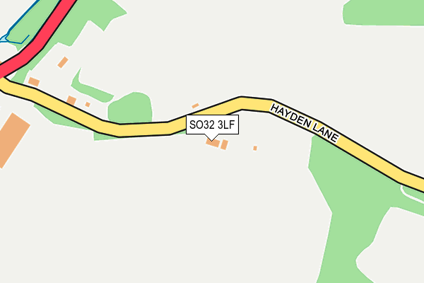 SO32 3LF map - OS OpenMap – Local (Ordnance Survey)