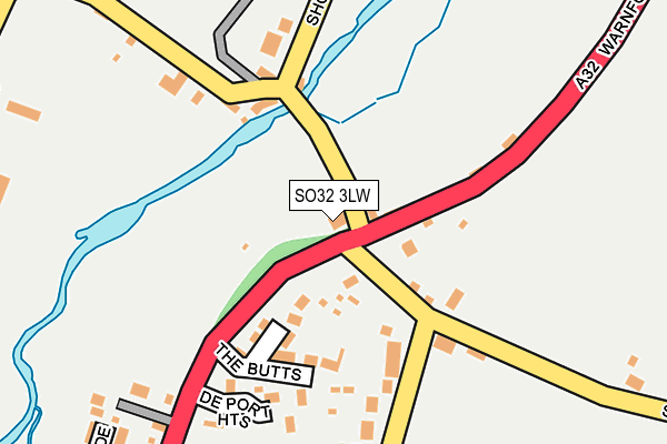 SO32 3LW map - OS OpenMap – Local (Ordnance Survey)
