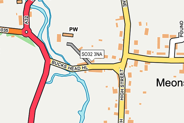 SO32 3NA map - OS OpenMap – Local (Ordnance Survey)