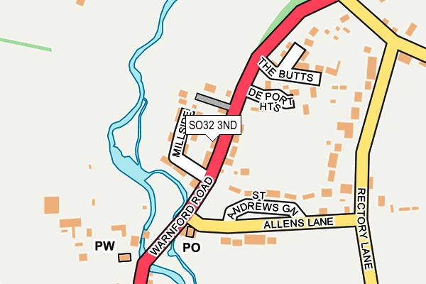 SO32 3ND map - OS OpenMap – Local (Ordnance Survey)