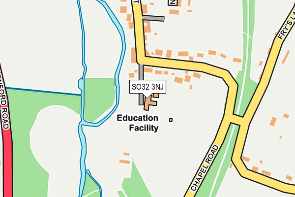 SO32 3NJ map - OS OpenMap – Local (Ordnance Survey)