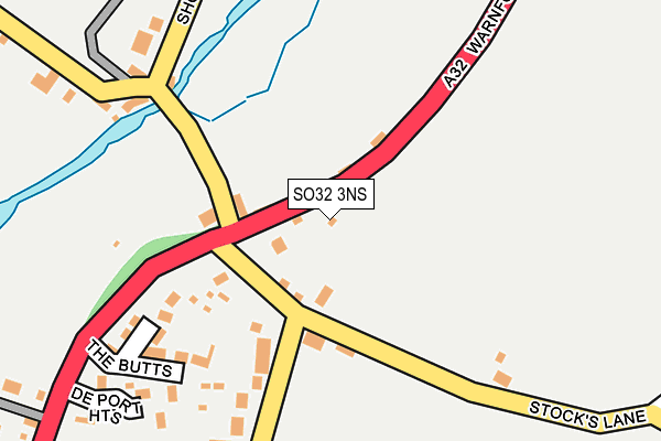 SO32 3NS map - OS OpenMap – Local (Ordnance Survey)