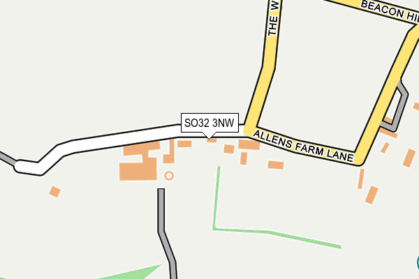 SO32 3NW map - OS OpenMap – Local (Ordnance Survey)