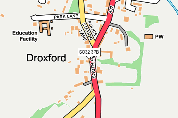 Map of SOUTH HILL DROXFORD LIMITED at local scale