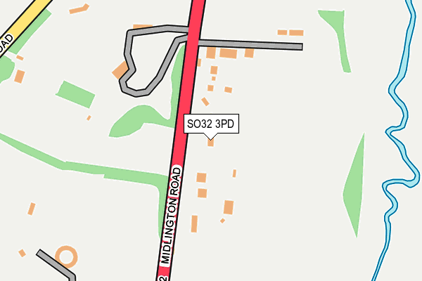 SO32 3PD map - OS OpenMap – Local (Ordnance Survey)