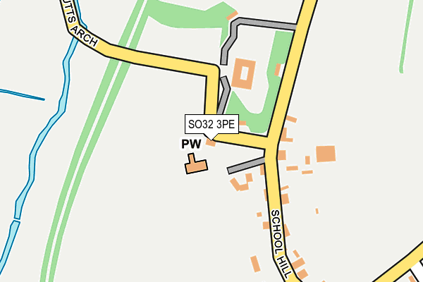 SO32 3PE map - OS OpenMap – Local (Ordnance Survey)