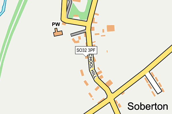 SO32 3PF map - OS OpenMap – Local (Ordnance Survey)