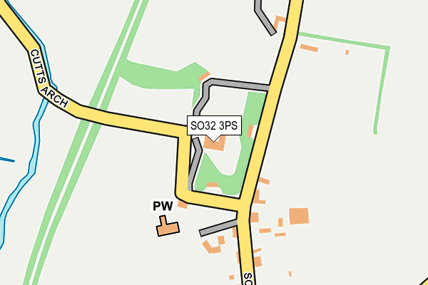 SO32 3PS map - OS OpenMap – Local (Ordnance Survey)