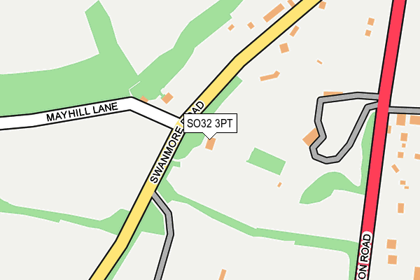 SO32 3PT map - OS OpenMap – Local (Ordnance Survey)