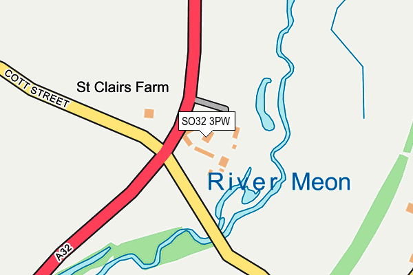 SO32 3PW map - OS OpenMap – Local (Ordnance Survey)