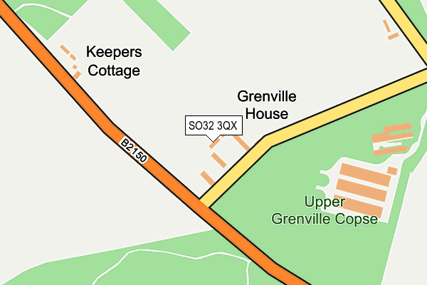 SO32 3QX map - OS OpenMap – Local (Ordnance Survey)