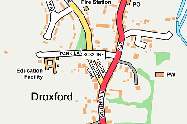 SO32 3RF map - OS OpenMap – Local (Ordnance Survey)