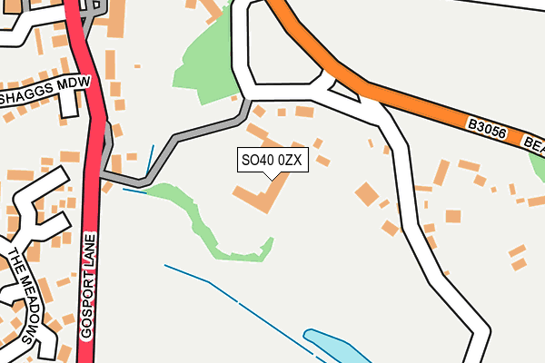 SO40 0ZX map - OS OpenMap – Local (Ordnance Survey)