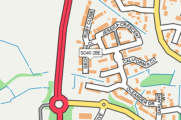 SO40 2BE map - OS OpenMap – Local (Ordnance Survey)