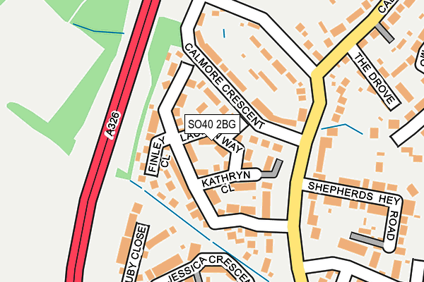 SO40 2BG map - OS OpenMap – Local (Ordnance Survey)