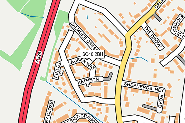 SO40 2BH map - OS OpenMap – Local (Ordnance Survey)