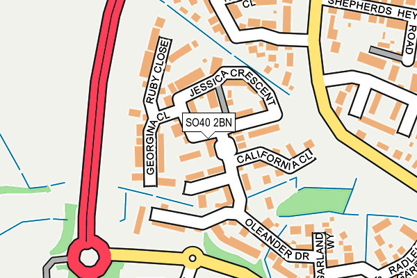SO40 2BN map - OS OpenMap – Local (Ordnance Survey)