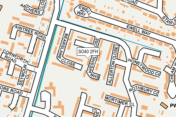 SO40 2FH map - OS OpenMap – Local (Ordnance Survey)