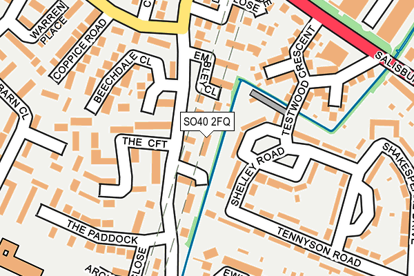 SO40 2FQ map - OS OpenMap – Local (Ordnance Survey)