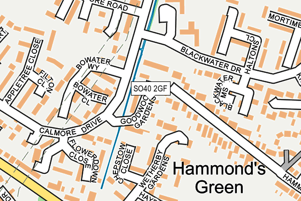 SO40 2GF map - OS OpenMap – Local (Ordnance Survey)