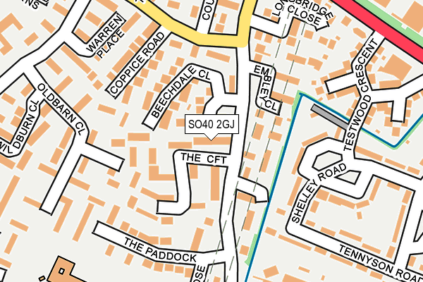 SO40 2GJ map - OS OpenMap – Local (Ordnance Survey)