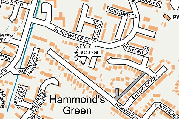 SO40 2GL map - OS OpenMap – Local (Ordnance Survey)