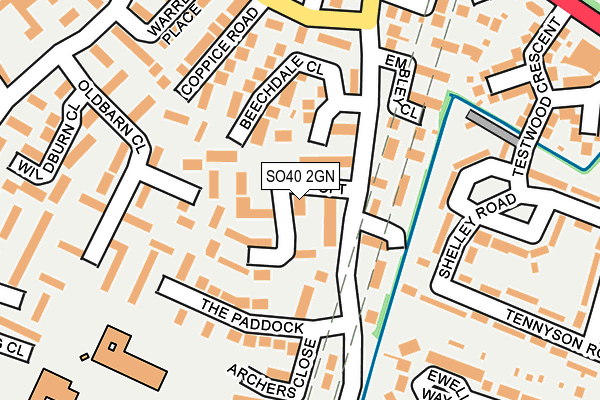 SO40 2GN map - OS OpenMap – Local (Ordnance Survey)