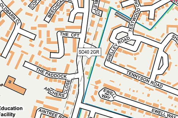 SO40 2GR map - OS OpenMap – Local (Ordnance Survey)