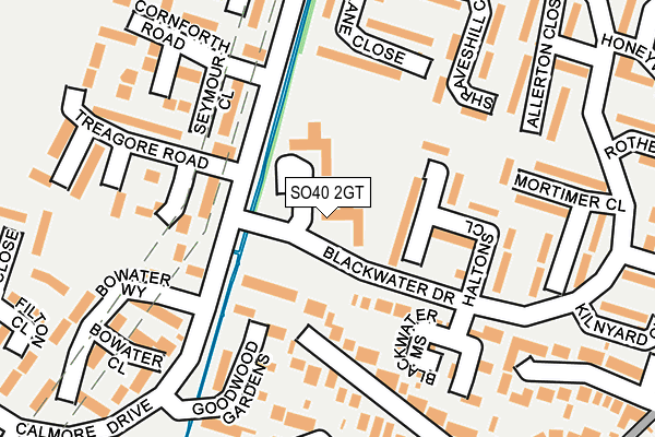 SO40 2GT map - OS OpenMap – Local (Ordnance Survey)