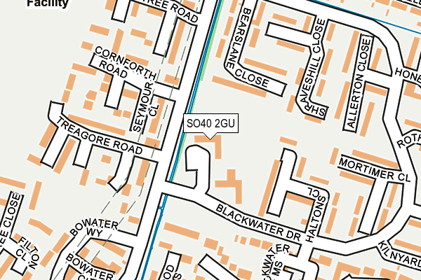 SO40 2GU map - OS OpenMap – Local (Ordnance Survey)