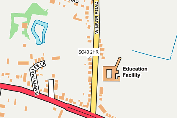 SO40 2HR map - OS OpenMap – Local (Ordnance Survey)