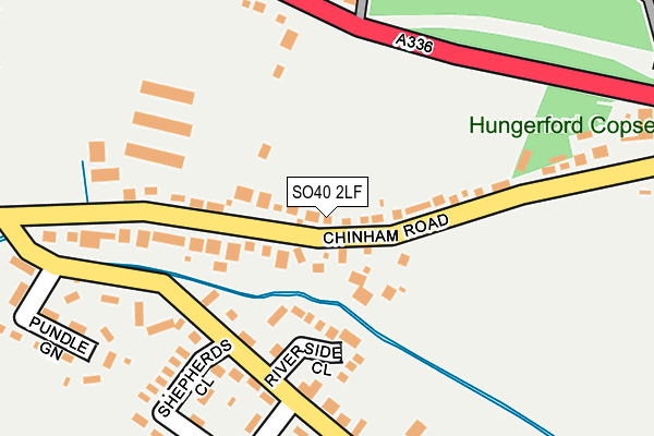 SO40 2LF map - OS OpenMap – Local (Ordnance Survey)