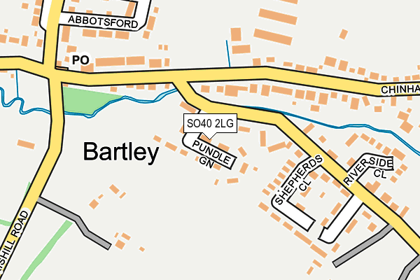 SO40 2LG map - OS OpenMap – Local (Ordnance Survey)