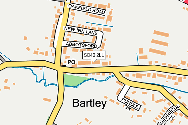 SO40 2LL map - OS OpenMap – Local (Ordnance Survey)